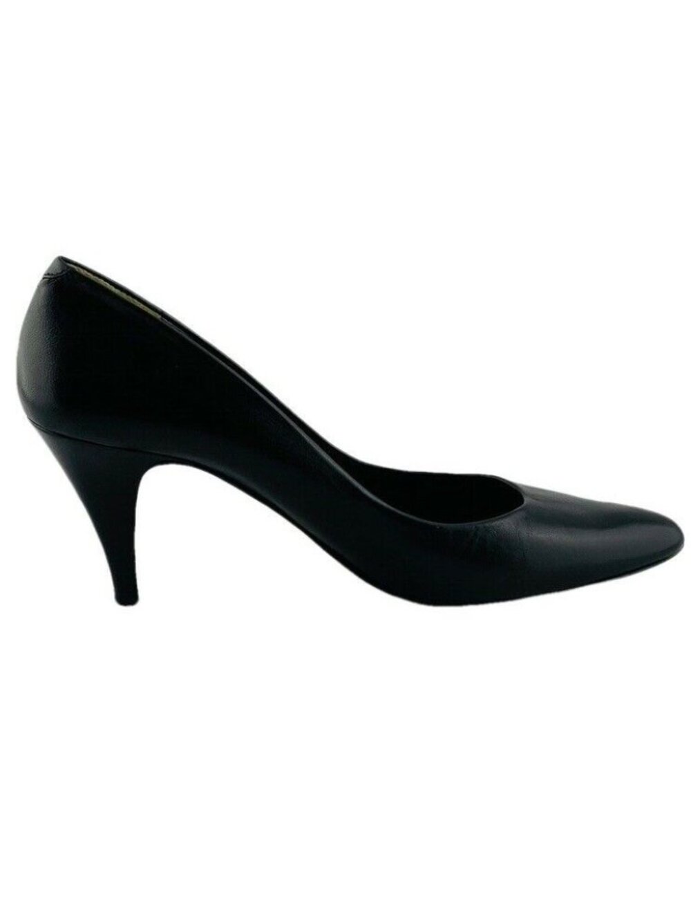 Halston III Black Leather Pointed Toe Pumps Womens Size 9AA - Picture 6 of 9